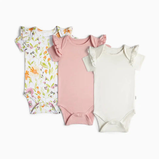 Bamboo Viscose Ruffle Bodysuit (3 Pack)