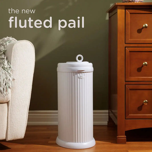 Fluted Stainless Steel Diaper Pail