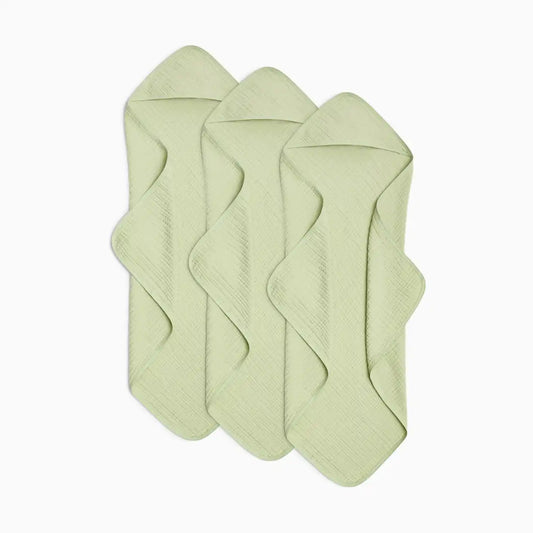 Organic Cotton Muslin Hooded Towels (3 Pack)