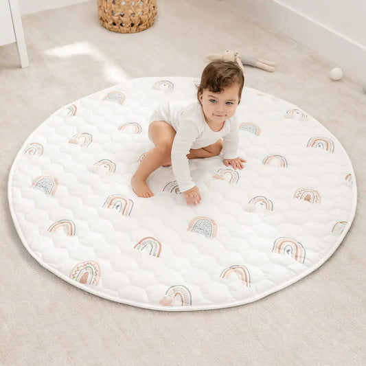 Quilted Kids Play Mat with Non-Slip Bottom