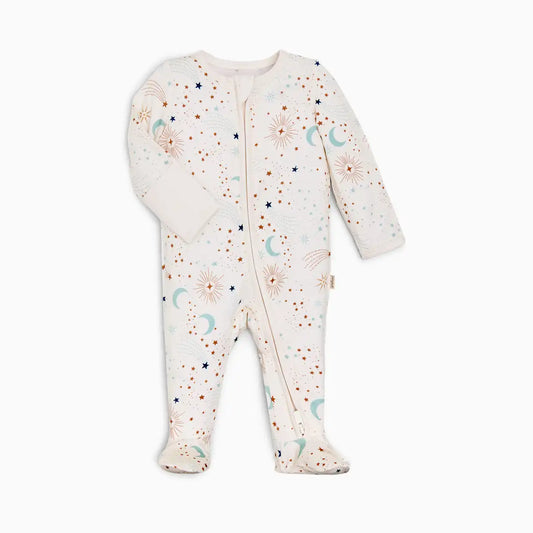 Bamboo Viscose Printed 2-Way Zip Footie