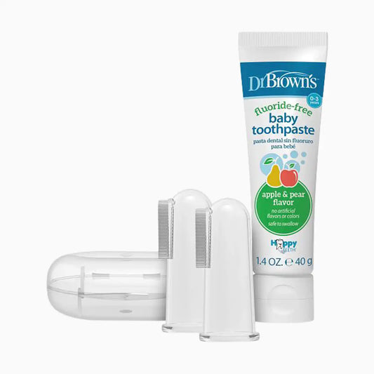 Silicone Finger Toothbrush with Case, 2-Pack