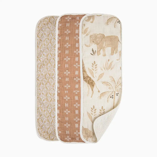 Cotton Muslin and Terry Burp Cloth Set (3 Pack)