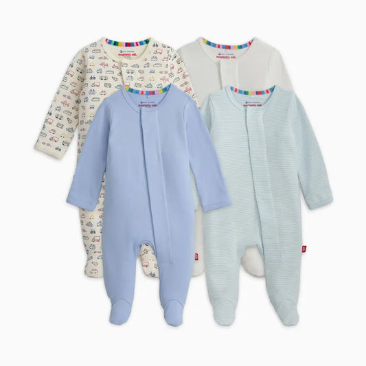 Organic Cotton Magnetic Footie (4 Pack)
