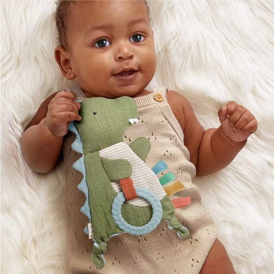 Bitzy Crinkle Sensory Crinkle Toy with Teether