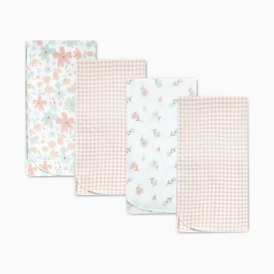 4-Piece Flannel Receiving Blanket