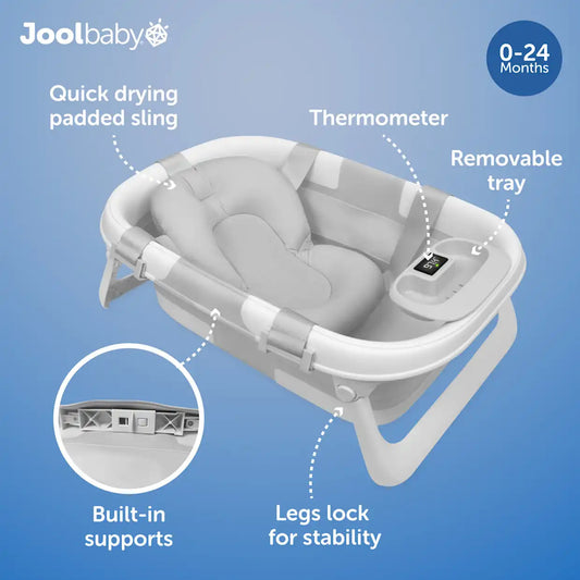 Fold ‘n Store Baby Bathtub With Built-in Thermometer