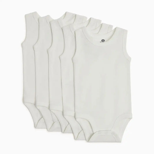 Organic Cotton Solid Tank Bodysuit (5 Pack)