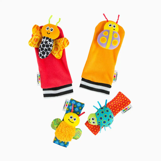 Garden Bug Wrist Rattle & Foot Finder Set
