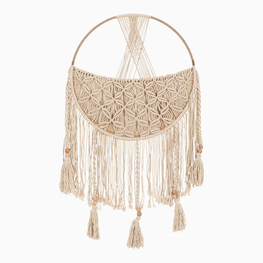 Macrame Toy Storage Basket with Tassels