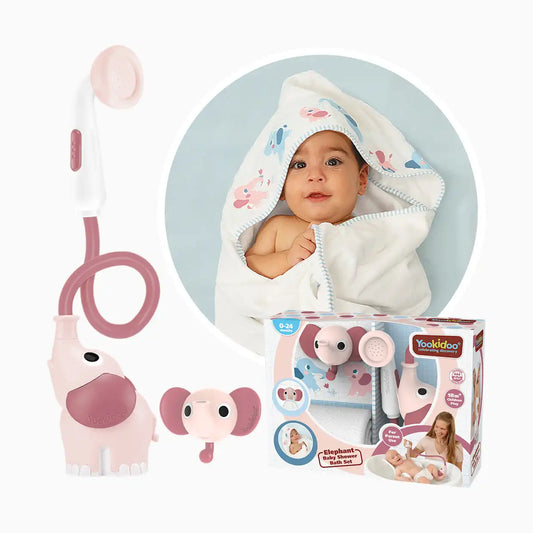Elephant Baby Shower Bath Toy Set