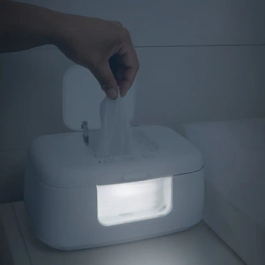 TinyBums Baby Wipe Warmer & Dispenser with LED Changing Light