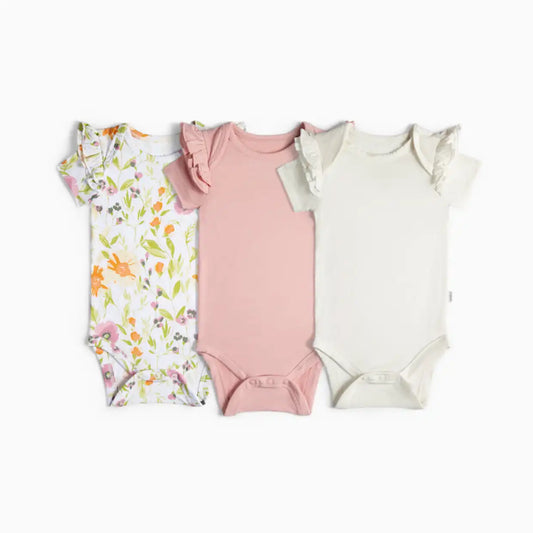 Bamboo Viscose Ruffle Bodysuit (3 Pack)