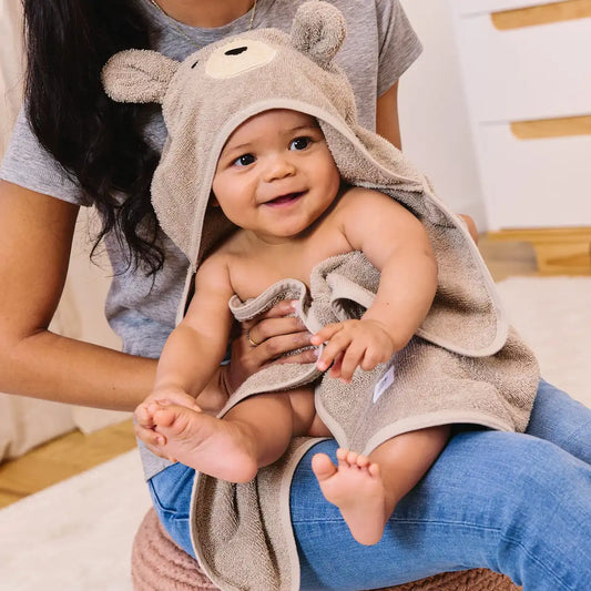 Cozy Critter Organic Cotton Bath Time 4-Piece Set