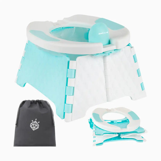 Collapsible Travel Potty Chair with Travel Bag & 30 Replacement Bags