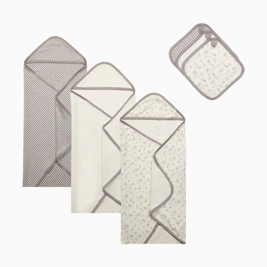 6-Piece Organic Cotton Bath Time Set