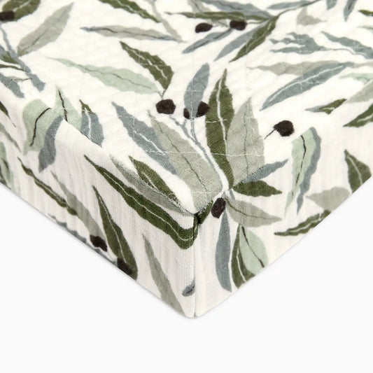 Quilted Organic Muslin Cotton Changing Pad Cover
