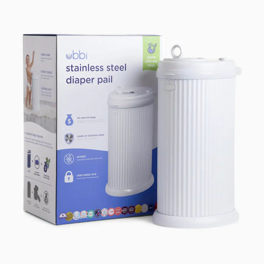Fluted Stainless Steel Diaper Pail