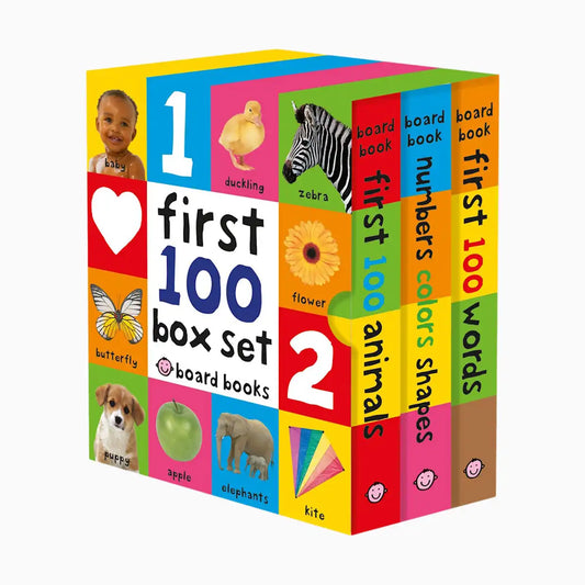First 100 Board Book Box Set (3 books)