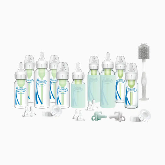Glass and BPA-Free Plastic Baby Bottle Starter Gift Bundle