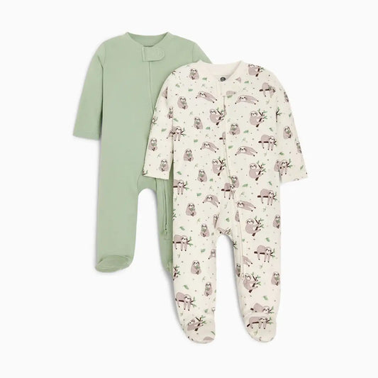 Organic Cotton 2-Way Zip Footie (2 Pack)