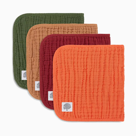 Muslin Cotton Burp Cloths (4-Pack)