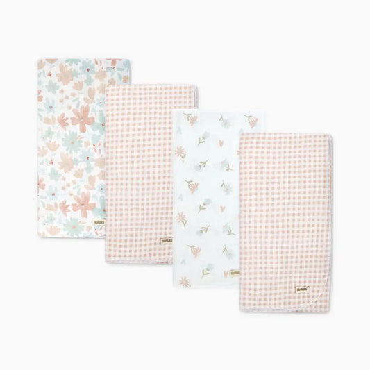 4-Piece Flannel Receiving Blanket