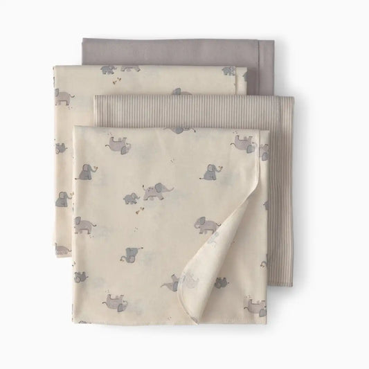 4-Pack Floral Receiving Blankets