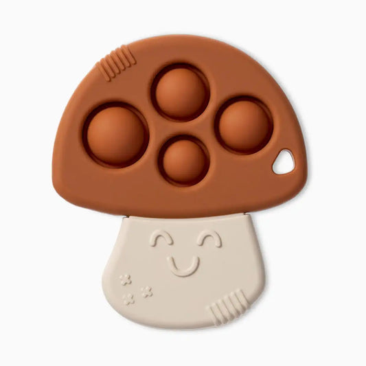 Silicone Teether with Sensory Popper