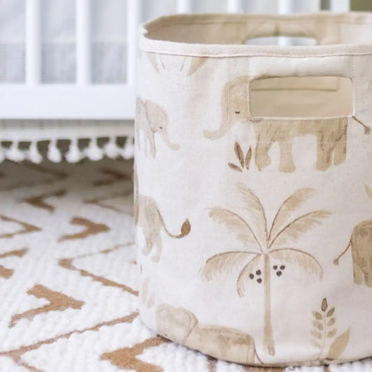 Cotton Canvas Storage Bin