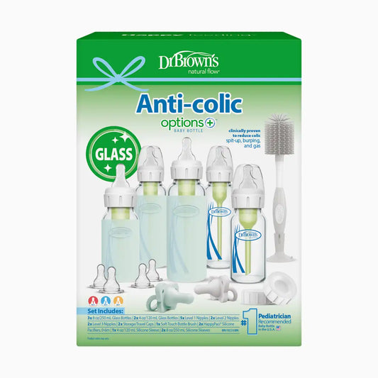 Options+ Narrow Glass Baby Bottle Starter Gift Set