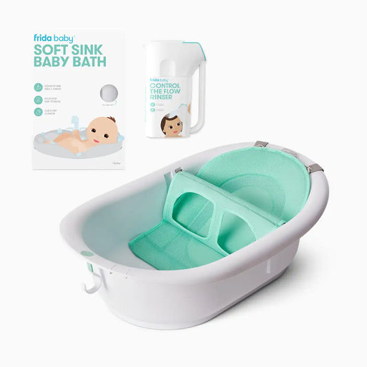 Bath Tub + Soft Sink Insert + Rinse Cup Bundle