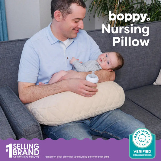 Boppy x Babylist Nursing Pillow with Luxe Fabric Cover