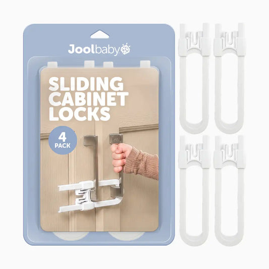 U Shape Sliding Cabinet Locks (4 Pack)