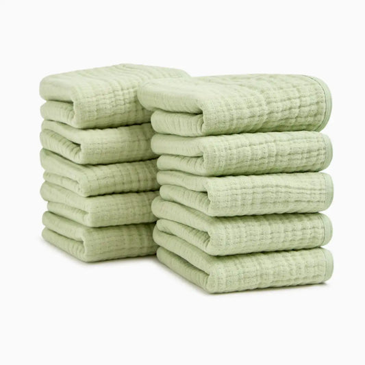 Organic Cotton Muslin Washcloths Multipack