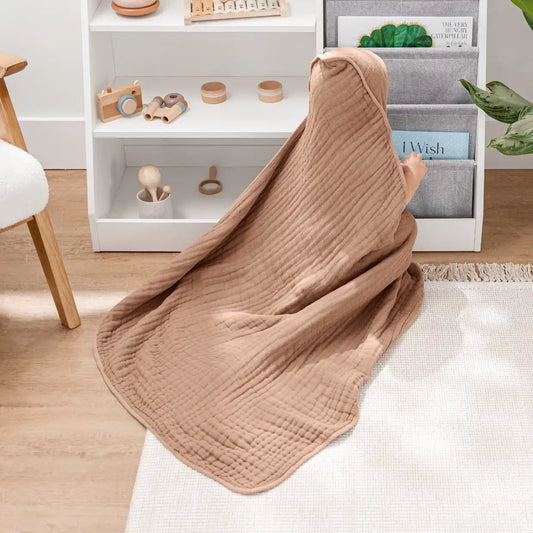 Cotton Muslin Hooded Baby Towel (2 Pack)