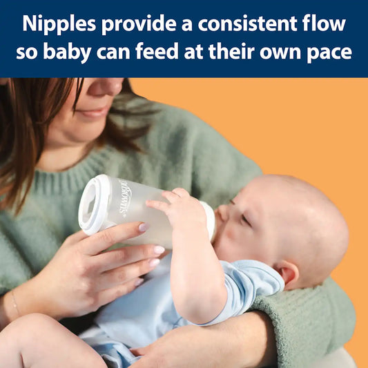 Options+ Wide-Neck Silicone Baby Bottle Set