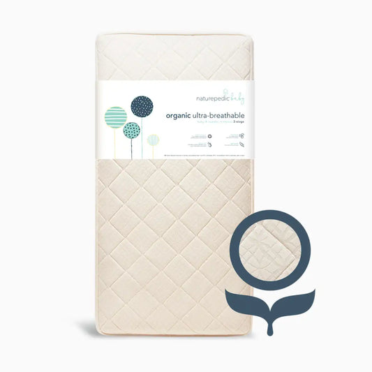 Organic Ultra Breathable Lightweight 2-Stage Mattress with Washable Cover