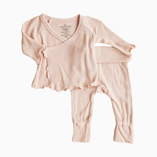 2pc Waffle Crossover Top & Bottom