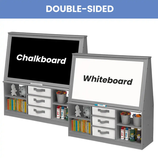 Deluxe Double-Sided Easel & Storage Unit