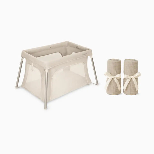 Compact Travel Crib & Play Yard with Sheets Bundle