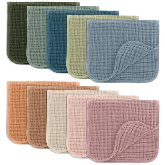 Newborn Essentials Muslin Bib and Burp Cloth Bundle
