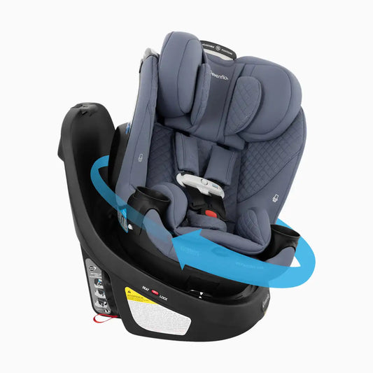 Revolve360 Slim 2-in-1 Rotational Car Seat with Green & Gentle Fabric
