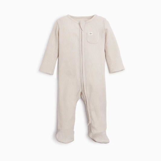 Organic Cotton Waffle 2-Way Zip Footie