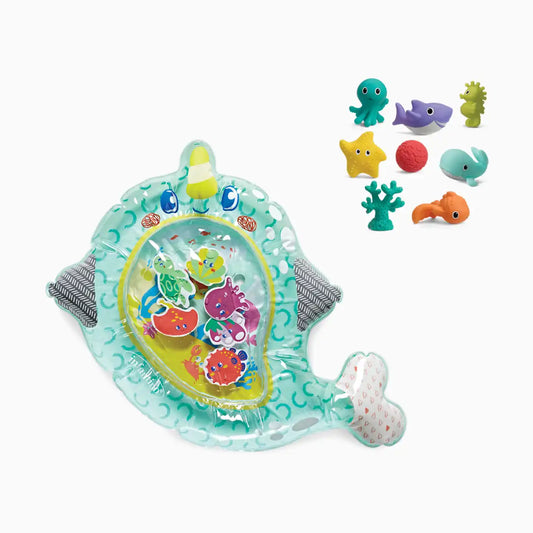 Pat & Play Water Mat Wee Wild Ones & Aquarium Bath Squirters Bath Time Bundle