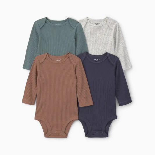 Long-Sleeve Bodysuits (4 Pack)