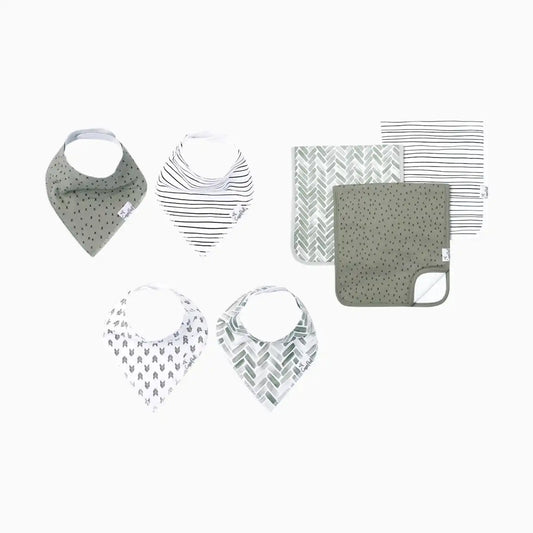 Bandana Bib and Burp Cloth Bundle
