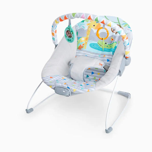 Safari Fun Vibrating Bouncer with Toy Bar